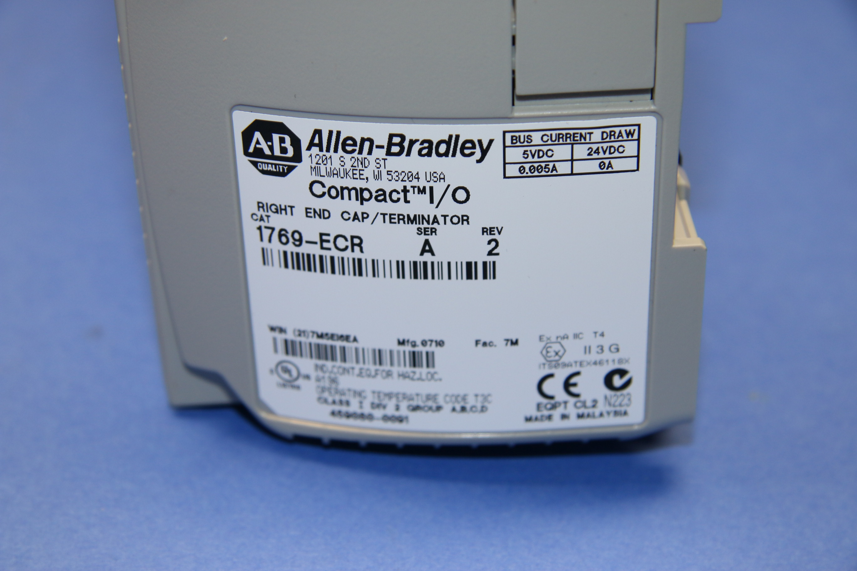 (1) Used Allen-Bradley 1769-ECR Series A Controller 16325 | Machine